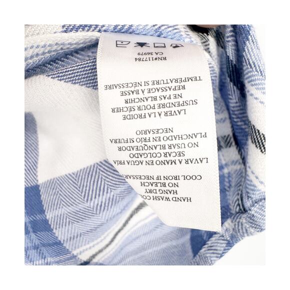 RAILS Hunter Plaid Button-up Shirt In White Robin Navy Small NWOT - Picture 13 of 14